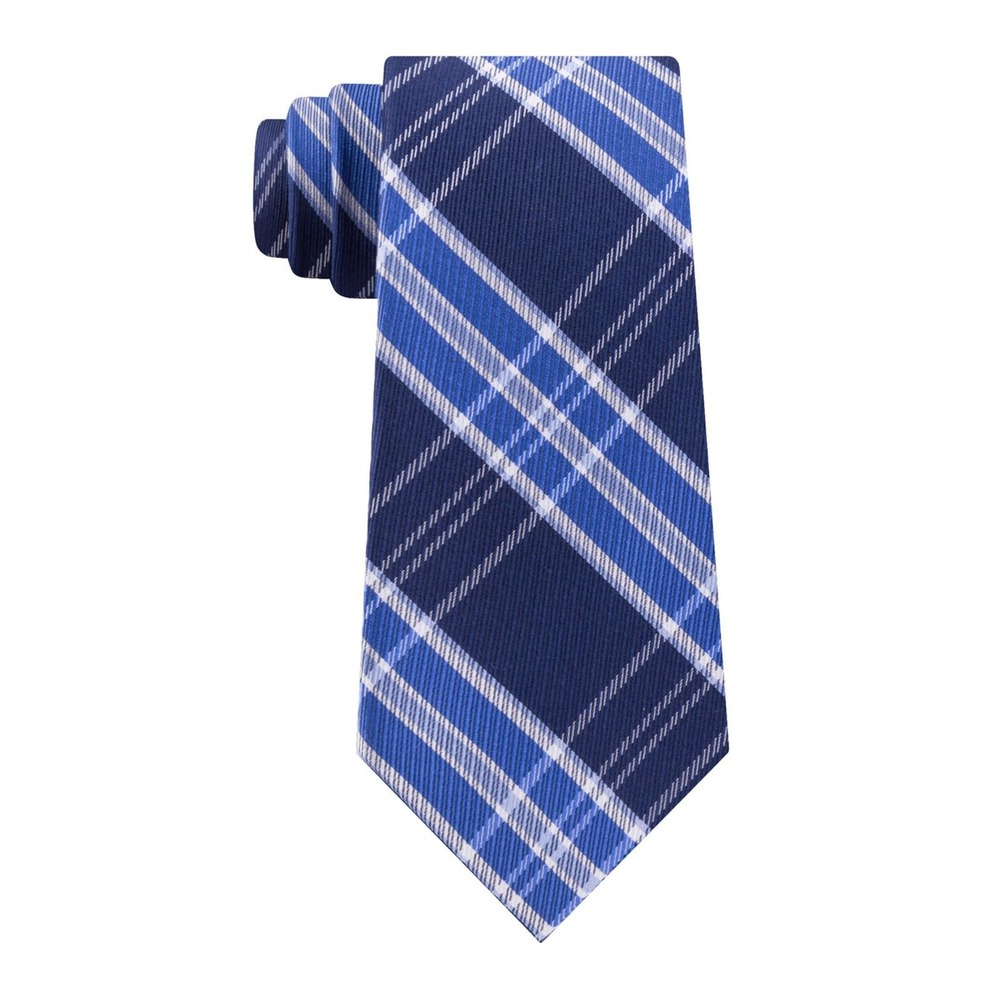 Tommy Hilfiger $59 Blue Vincent Plaid Silk Blend Classic‎ Business Formal Tie